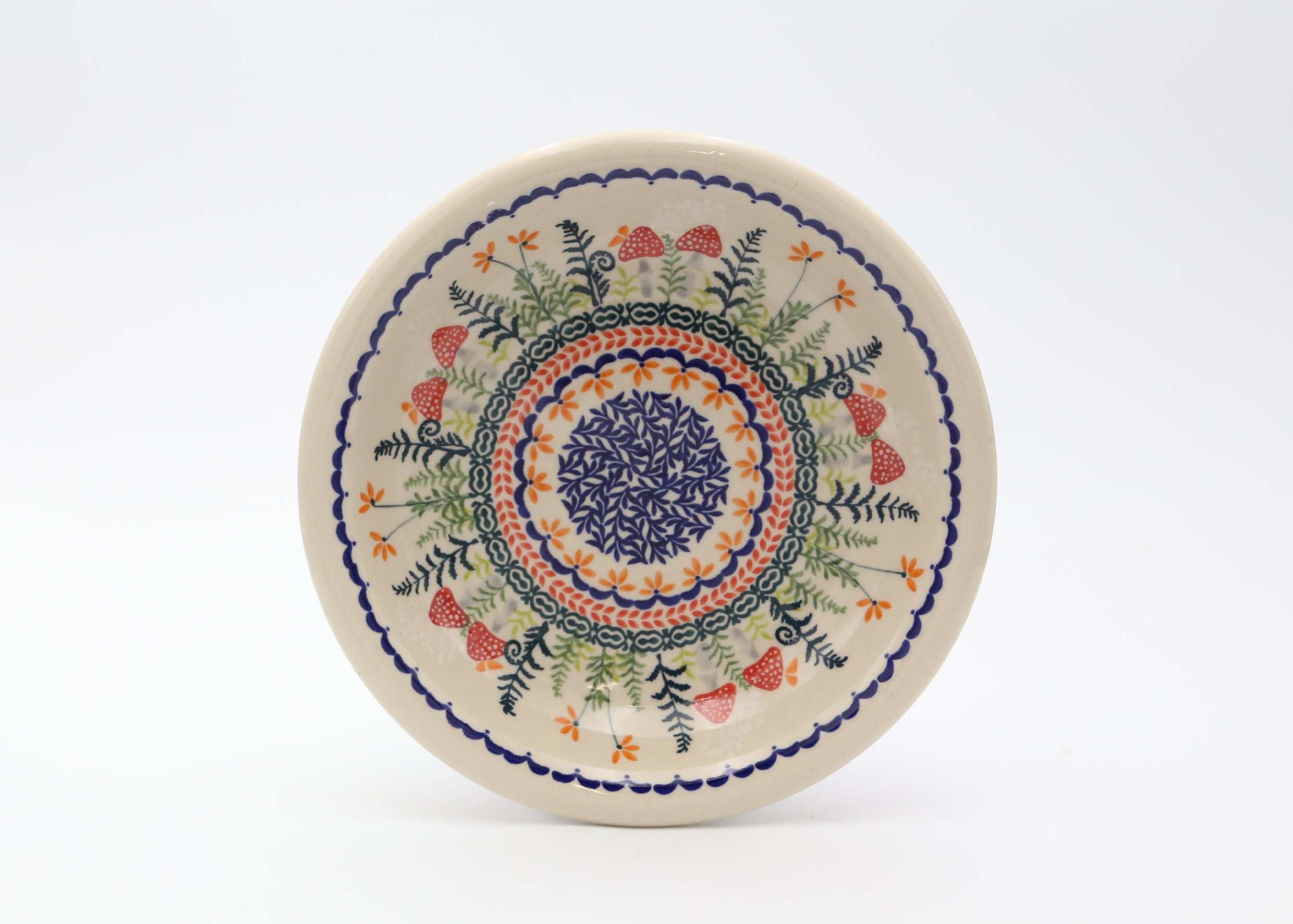 Talerz głęboki fi 22,5 cm | Czerwone Muchomory